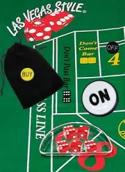 The Linq Las Vegas Casino Dice Red Polished 11pc Craps Set with Acrylic Boat