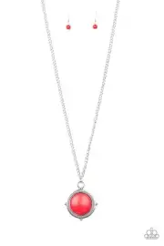 Paparazzi Desert Equinox Necklace and Earrings Red Compass Pendant NEW