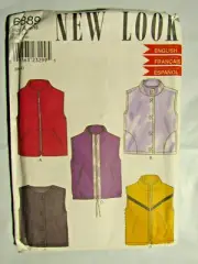 NEW LOOK Simplicity Pattern 6889 Four Styles Vests Size A 8-18
