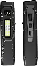 LED Ultra Slim Flashlight with Pen Clip Super Bright Flashlight USB Charging Outdoor Emergency Light for Outdoor Hiking