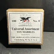 1 Akro Agate Company Universal Assortment White Label Deep Marble Box