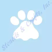 4.5" PAW STENCIL PAWS PRINTS STENCILS TEMPLATE TEMPLATES PAINT CRAFT ART NEW