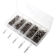 Fishing Barrels Swivels High Strength Rolling Balls-Bearing Connectors Clip