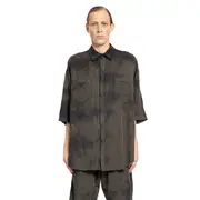 [ANDREA YA AQOV] Tie Dye Short Sleeve Shirt Brown