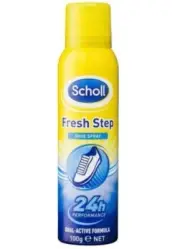 Scholl Fresh Step Shoe Spray Dual-Active Formula 100g Elimate Shoe Odour