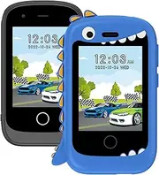 PTHTECHUS® Kids Smart Phone for Boys, Toddler Toys for 3-12, Touchscreen HD Camera Kids Toys Phone with Music Player, Games, Videos, audiobooks, Christmas Birthday Gifts Play Phone Black