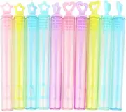 Alipis 30pcs Assorted Color Mini Bubble Wands - Heart & Star Shaped Empty Bottles for Party Favors, Weddings, Birthdays, Outdoor Events - Random Color
