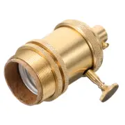 Retro Copper Lamp Holder Turn Knob Replacement Vintage Light Socket