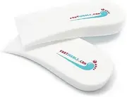 [FOOTINSOLE.COM] footinsole Air up Height Increase Elevator Shoe Insoles Heels Inserts for Men and Women (White)
