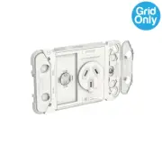Clipsal Iconic Single Powerpoint 10A Grid | 3015G