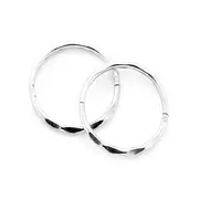 Sterling Silver 12mm Medium Facet Sleepers
