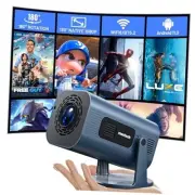 Mini Projector with WiFi and Bluetooth, 180°Adjustable Stand Smart Projector