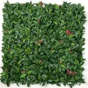 Sample - Red Photinia Artificial Hedge Panel (25cm x 25cm)