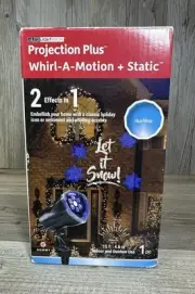 LED Light Show Projection Snowflakes Static Let it Snow BRAND NEW