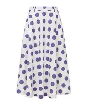 polka-dot midi skirt IT40,IT42 White