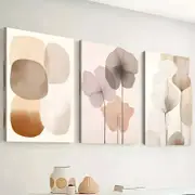 3 Set of Beautiful Floral Leaf Print 100% Australian Made 3 x 40x60cm (Stretched)