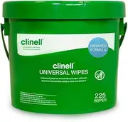 Clinell Universal Sanitising Wipes Disinfectant MultiPurpose Wipes,225 Count, Pack of 1