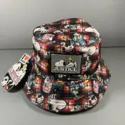Two 2 Justice Peanuts Snoopy Bucket Style Plaid Hat M One Size New H24