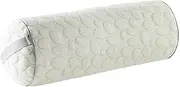 Kingnex Zipper Adjustable Under Knees Bolster Roll Pillow to Relief Lower Back Pain or Between Legs for Side Sleepers Shredded Latex Cylinder with Organic Cotton Cover 18x6