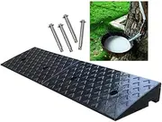 Height 8/9/10Cm Rubber Threshold Ramp for Wheelchairs, Mobility Scooters,-Slip Texture, Drainage Channels, Solid Rubber Step Ramp/Black Rubber/100X25X9Cm(39.37X9.84X3.54Inch)