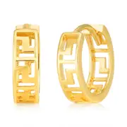9ct Yellow Gold Huggies Cutout Earrings