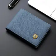 100% Genuine Leather Wallet Card Package For Ferrari Car Logo Mini ID Small Purse Gifts For Men And Women Quality Assurance Type 1