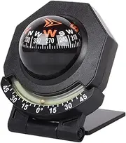 Navigation Compass, Spherical Compass, Portable Size Easy Adjustment Clear Readings with Inclinometer, Car Navigation Tool for Vehicles, Boats, Adventures, 2.79 x 2.48 x 3.54 inches