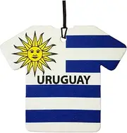 Personalized Uruguay Flag Jersey Car Air Freshener (Custom Fun Birthday/Xmas Christmas Stocking Filler/Secret Santa/Novelty Scented Gift)