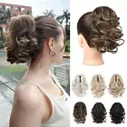 Ponytail Extension, 9" Claw Clip in Short Curly Wavy Pony Hair Extension Jaw Cli