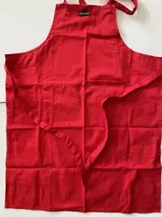 Crate and Barrel RED APRON-100% Cotton- Adjustable- NWT-NEW