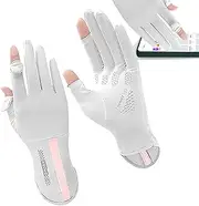 [Krujecnt] UV Protection Mittens | Sunproof Summer Breathable Mittens,Portable Travel Mittens, Fashionable Long Mittens for Outdoor Activities, Driving