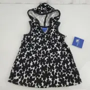 Marimekko x Target Baby Girl Black White Flower Mod Swim Coverup Dress Terry 18m