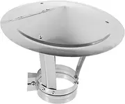 COOPHYA Stainless Steel Chimney Cap Rainproof Roof Vent Cover for Pipes Lightweight Easy to Install Flue Protector for -Term Use and Weather Resistance