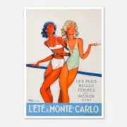 Galrie Vintage Summer Elegance - Monte-Carlo Art Print by Jean Gabriel Domergue, Poster Only, A1 60 x 84cm (23 x 33inch)