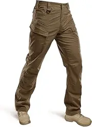 [HARD LAND] Men's Waterproof Tactical Pants Ripstop Lightweight Work Cargo Pants with Elastic Waist