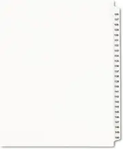 Stndrd Collated Legal Exhibit Avery Style Dividers 126-150 Side Tab 8.5x11in 4EA