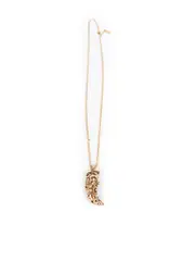 Gold Crystal Embellished Necklace