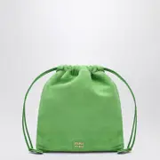 [Miu Miu] Apple green suede Pouch One size Green