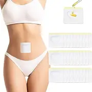 108Pcs Castor Oil Pack Wrap for Belly Button, Muscle Magnetic Patch Magnet Therapy, Self-Adhesive, Highly Absorbent Castor Oil Wraps Patch Pads Heart Shape（Oil are Not Include