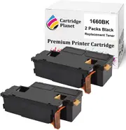 2 Pack Black Compatible Toner Cartridge for Dell (1,250 Pages) for Dell C1660 C1660w