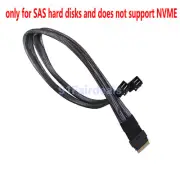 Cablecy Slimline SAS Slim 4.0 SFF-8654 8i 74pin to Dual SFF-8643 Mini SAS 50CM