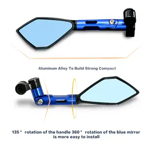 【AUTOTNT】機車 後視鏡 後照鏡 藍鏡面 防眩光 CNC 勁戰 BWS 雷霆 JET SMAX Force BWS