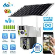 8MP 4K Wireless Solar Camera 4G Sim Outdoor Dual Lens Wifi IP Camera lowest pric