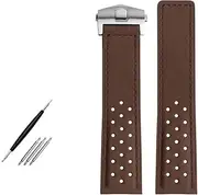 [BANDKIT] Watchband 22mm Genuine leather bracelet watch strap For TAG HEUER MONACO Series mens wristwatches band fold buckle Nubuck watchbands