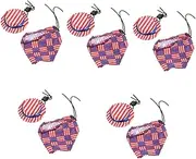 Ipetboom 5 Sets Fourth of July Hamster Costume Portable and Comfortable Hat Cloak Set