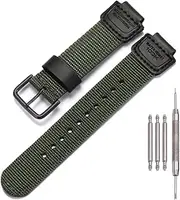 [MCXGL] 16mm g shock Replacement Strap Compatible with Casio GA100 110 120 700 2100 DW5600 6900 AWG-M100 GW9400 Nylon Leather Bracelet Watch Band Watch Accessories