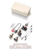 EMG 89 IVORY HUMBUCKER PICKUP DUAL & SINGLE COIL MODE SHORT SHAFT POTS & WIRING