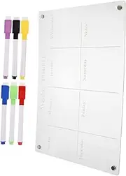 WEKAMOS 1 Dry Erase Whiteboard Calendar Acrylic Fridge Planner for Weekly Monthly Reminders Memo Board for Home Office Students Present Idea