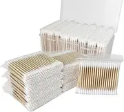 800 Count Organic Cotton Swabs for Ears, Bamboo Cotton Tips with Strong Pure Bamboo Stick, Ear Swabs for Daily Cleaning, Eco-Friendly Alternatives for Household Users, Arts & Crafts