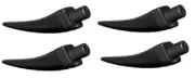 LEGO 4 New Black Barb / Claw / Horn / Tooth Medium 1 x 1 x 3 Part 87747 D758